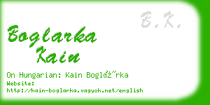 boglarka kain business card